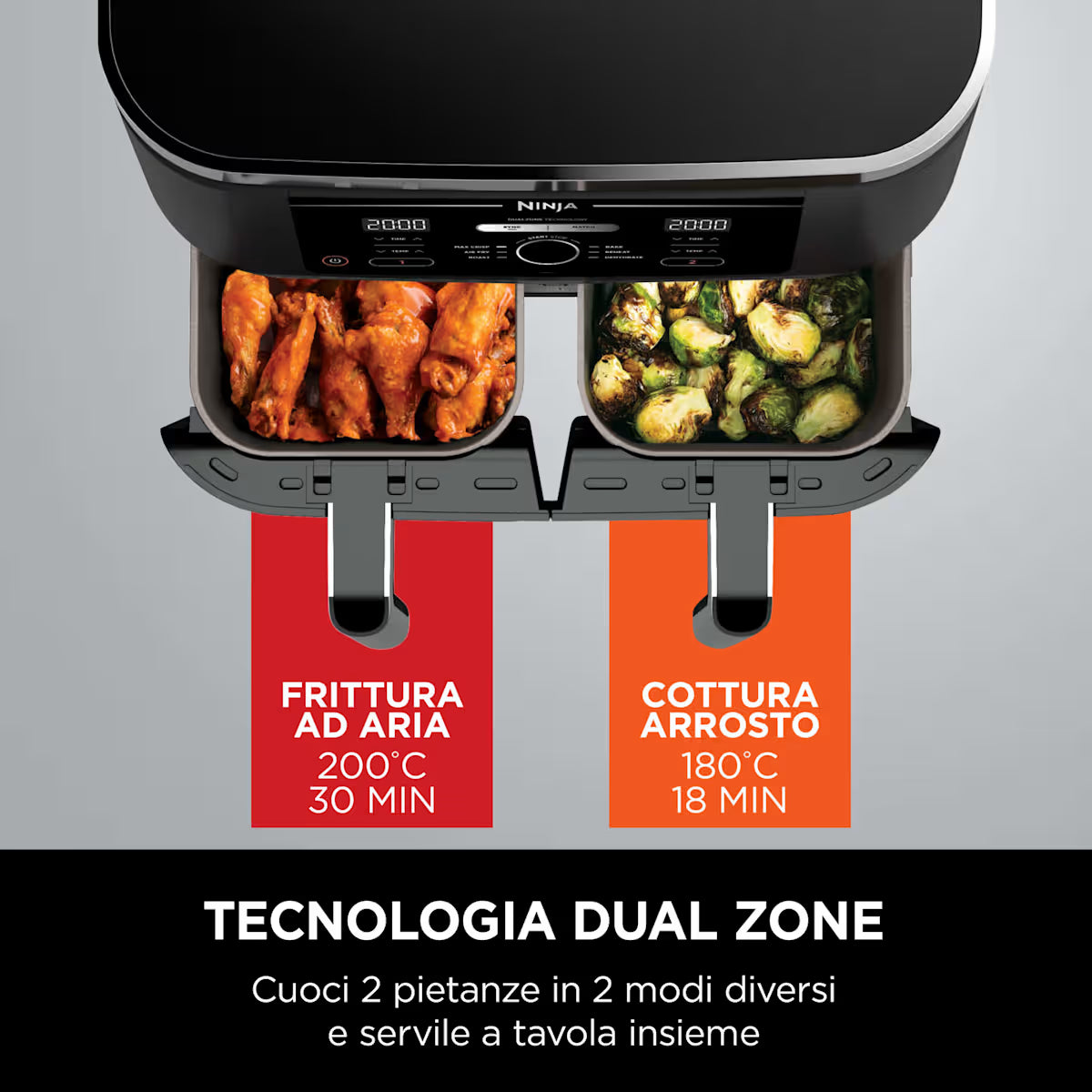 Friggitrice ad aria Ninja Dual Zone da 7,6 L